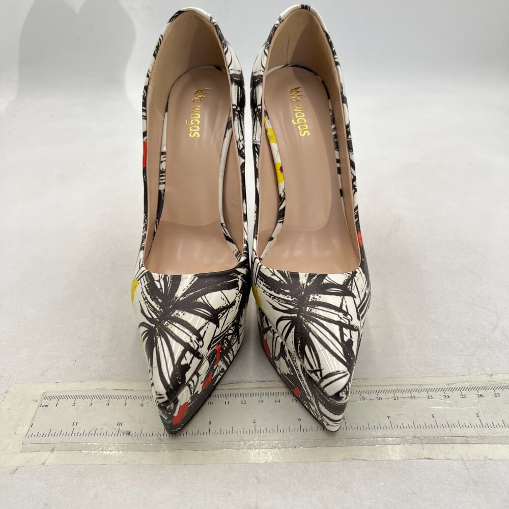 Wo Wagas Multicolor Classic Pump Platform High Heels Pointy Toe Slip On Shoe - Picture 3 of 8
